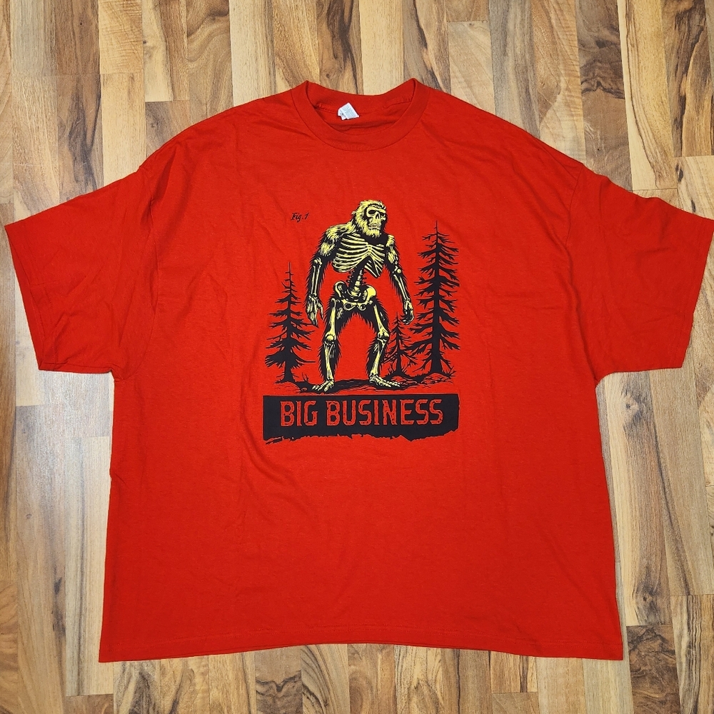 Big Business Band T-Shirt 4XL Cotton Red